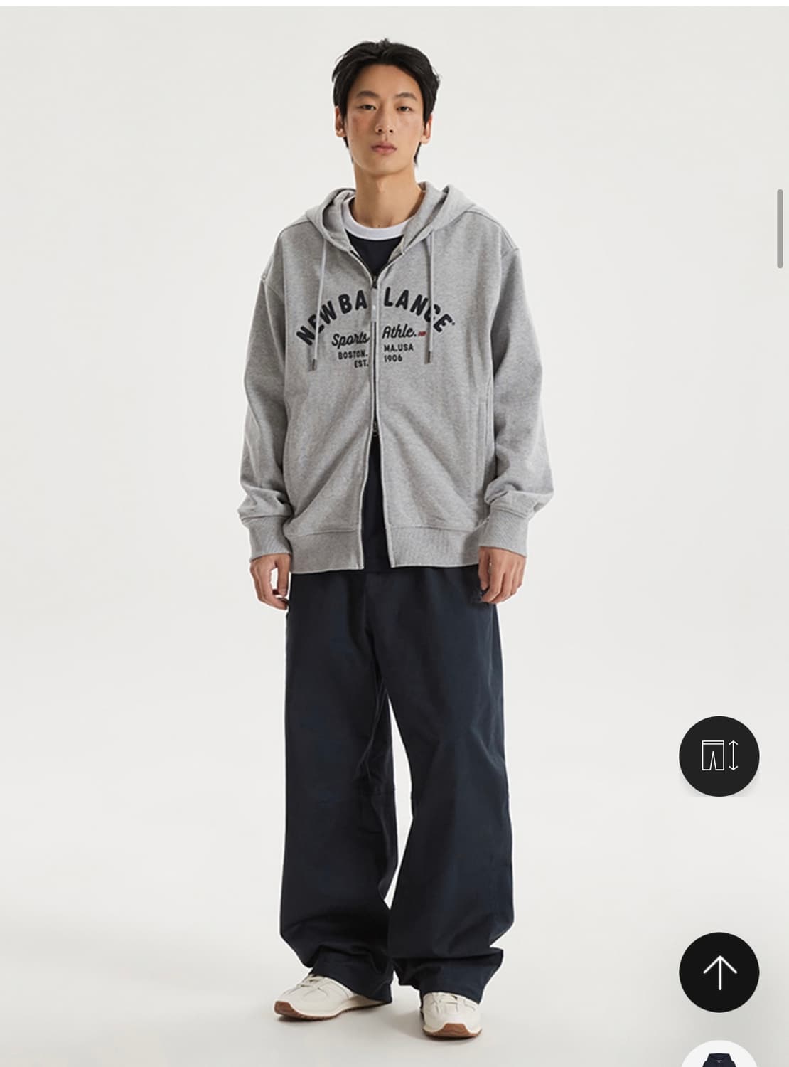 (새상품) 뉴발란스 - UNI NEW GREY 커브드 와이드 치노팬츠 상품이미지5