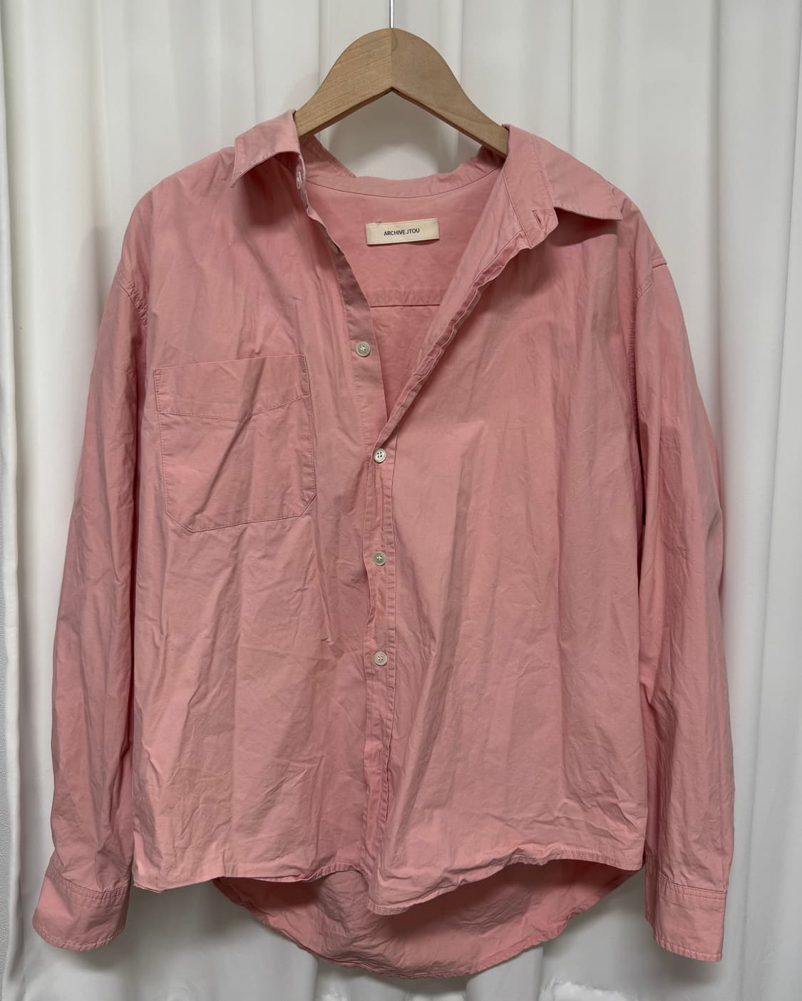 아카이브제이투유 핑크 셔츠 남방 상품이미지1