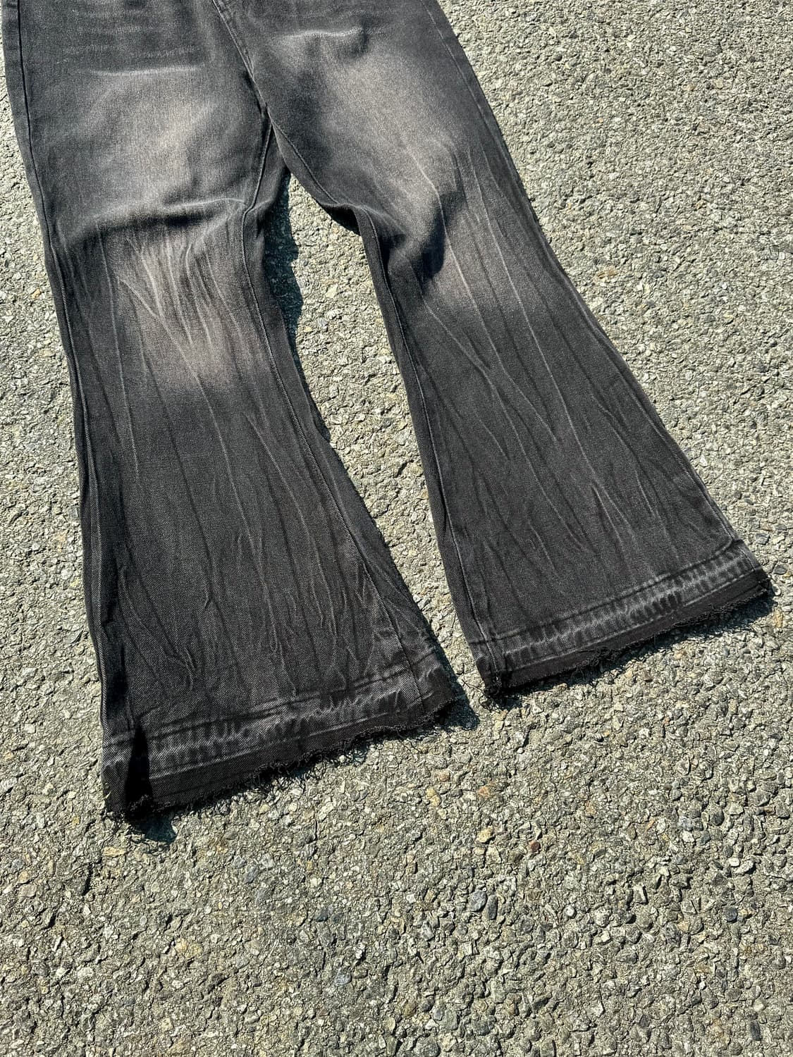 Black Denim Boot-cut Pants 상품이미지4
