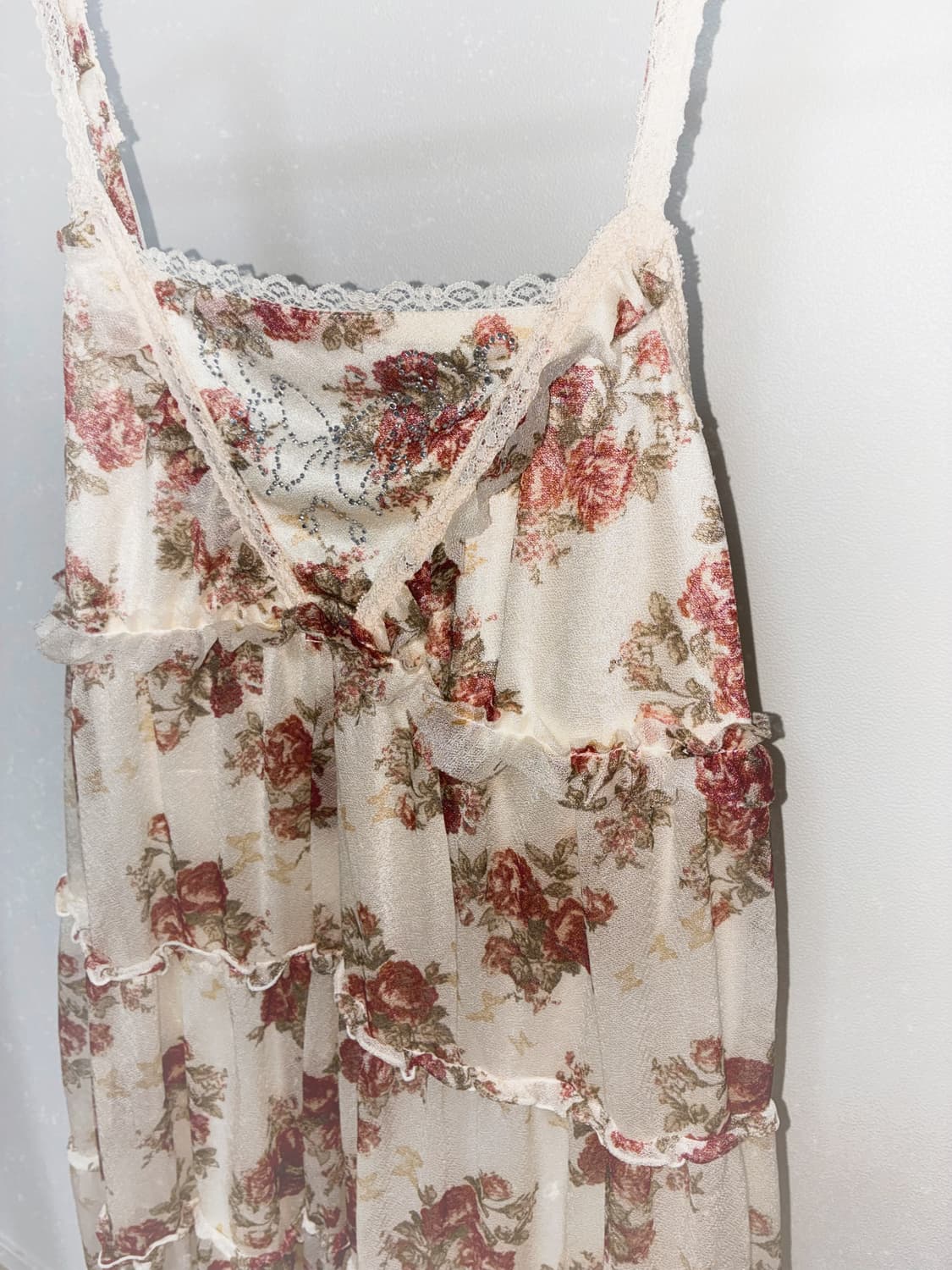 일본 빈티지 백예린 모리걸 로즈 플라워 원피스 상품이미지2