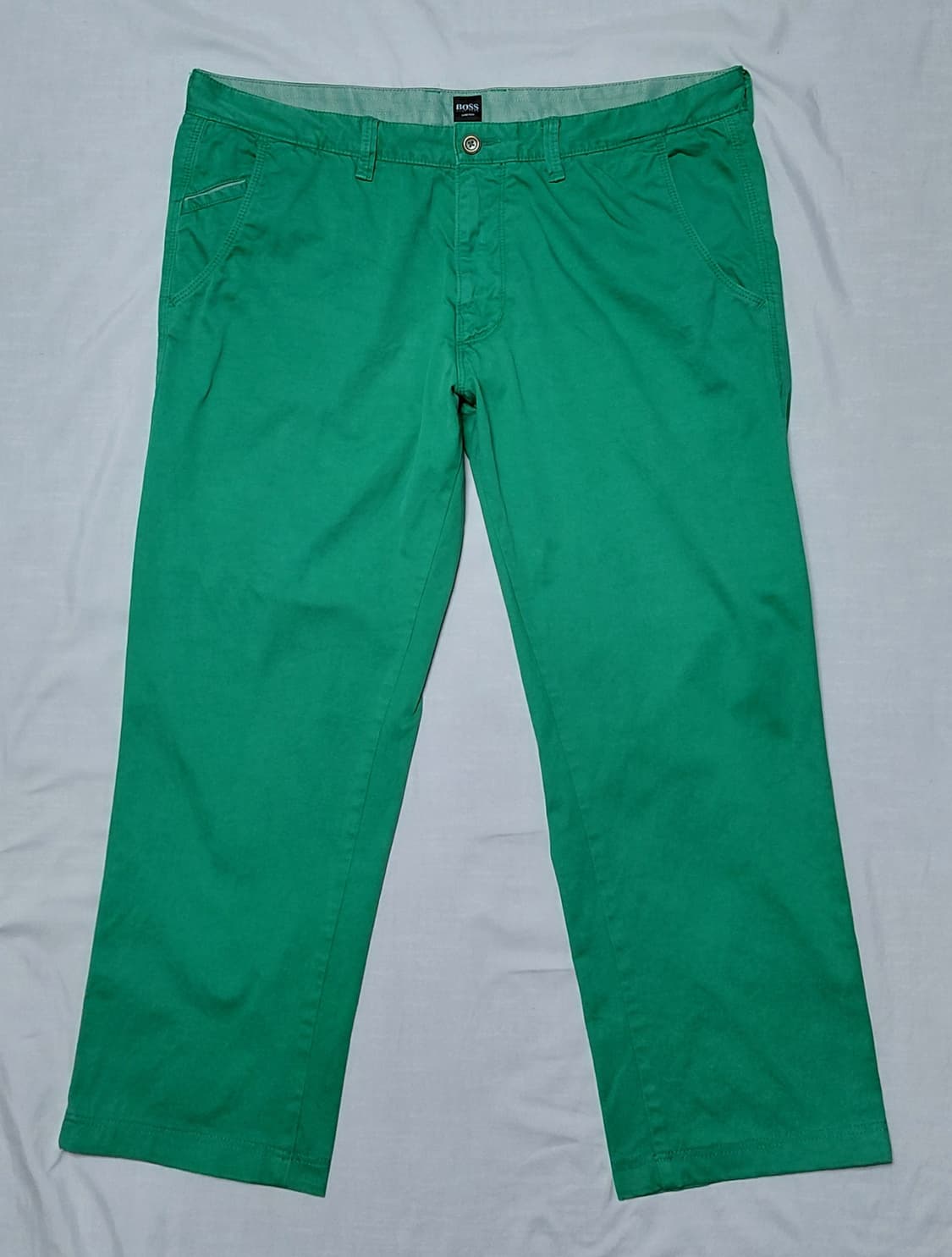 [정품] 휴고보스 Finlay-D 슬림핏 8~9부 면바지 (그린/36) 상품이미지1