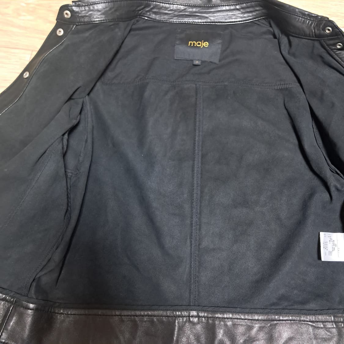 maje마쥬 양가죽 셔츠겸 자켓 블랙 55 상품이미지7