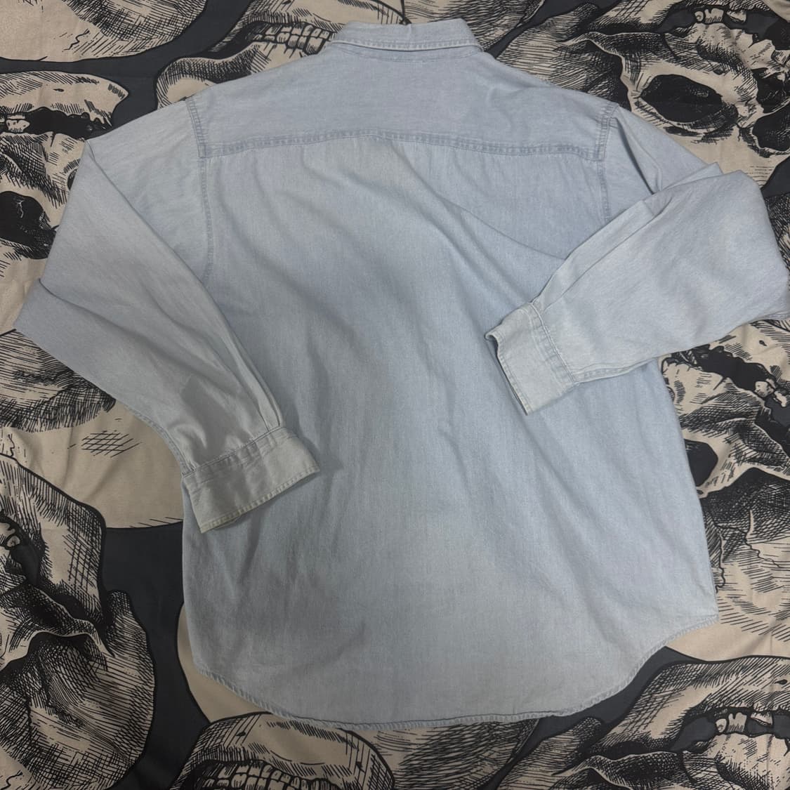 90s 칼하트 연청 데님셔츠 L사이즈  상품이미지6