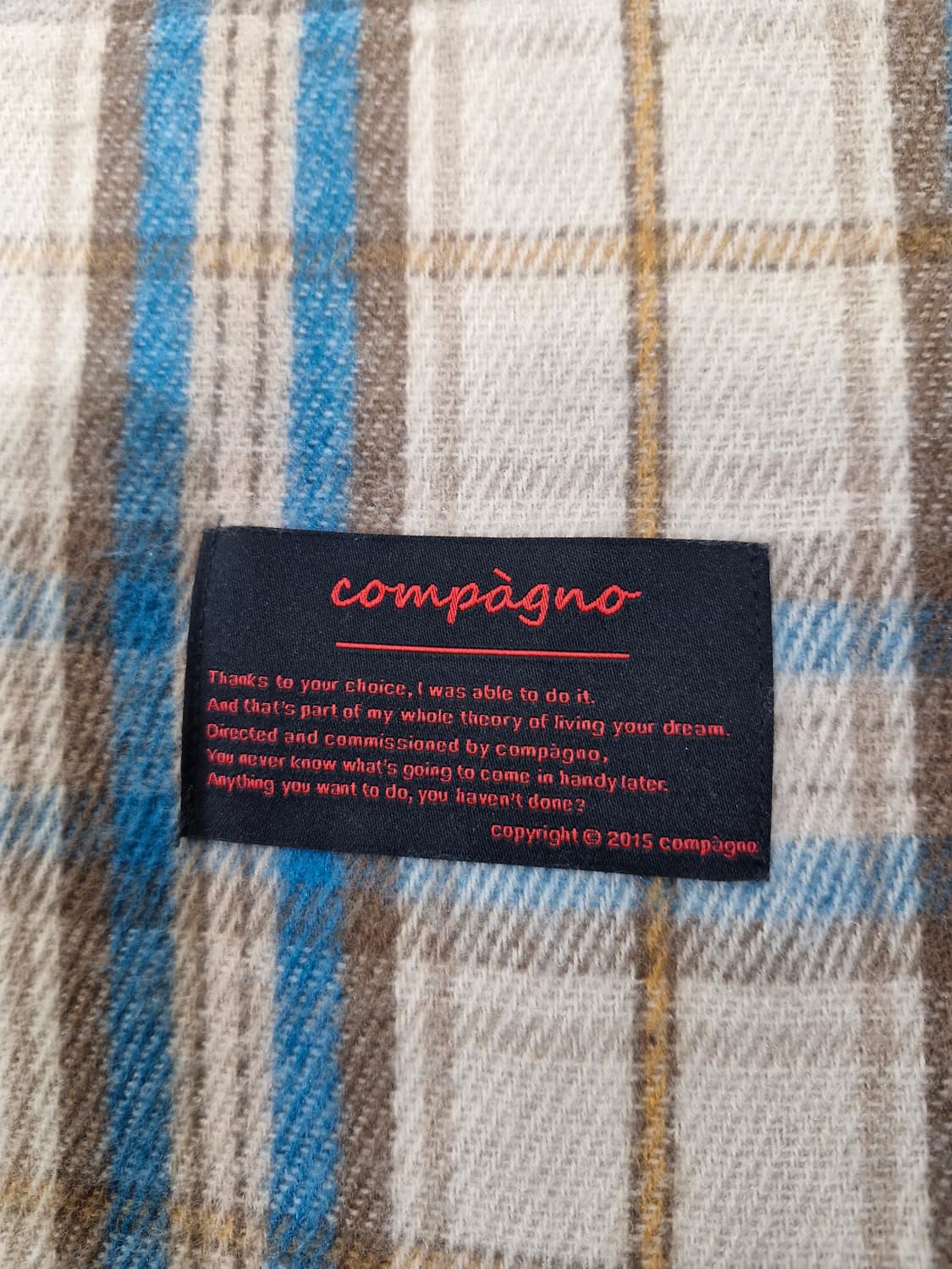 꼼파뇨 헤리티지 체크 머플러 베이지 상품이미지4