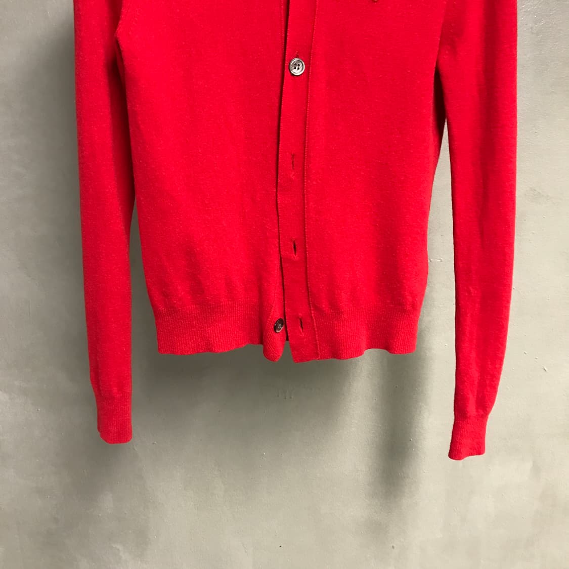 꼼데가르송 레드 가디건 S(W) 상품이미지3