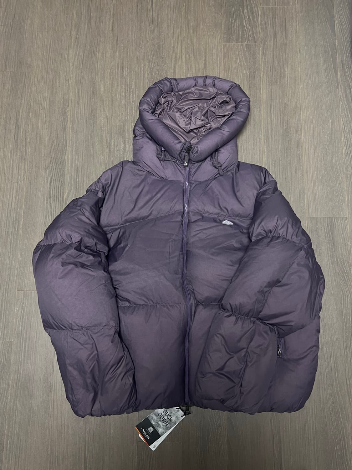 [새상품] Lee 후드 푸퍼 다운 퍼플 패딩 XL 상품이미지8