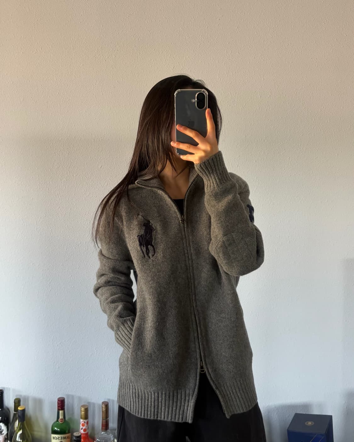 [L]폴로 랄프로렌 빅포니 투웨이 램스울 니트 집업 상품이미지1