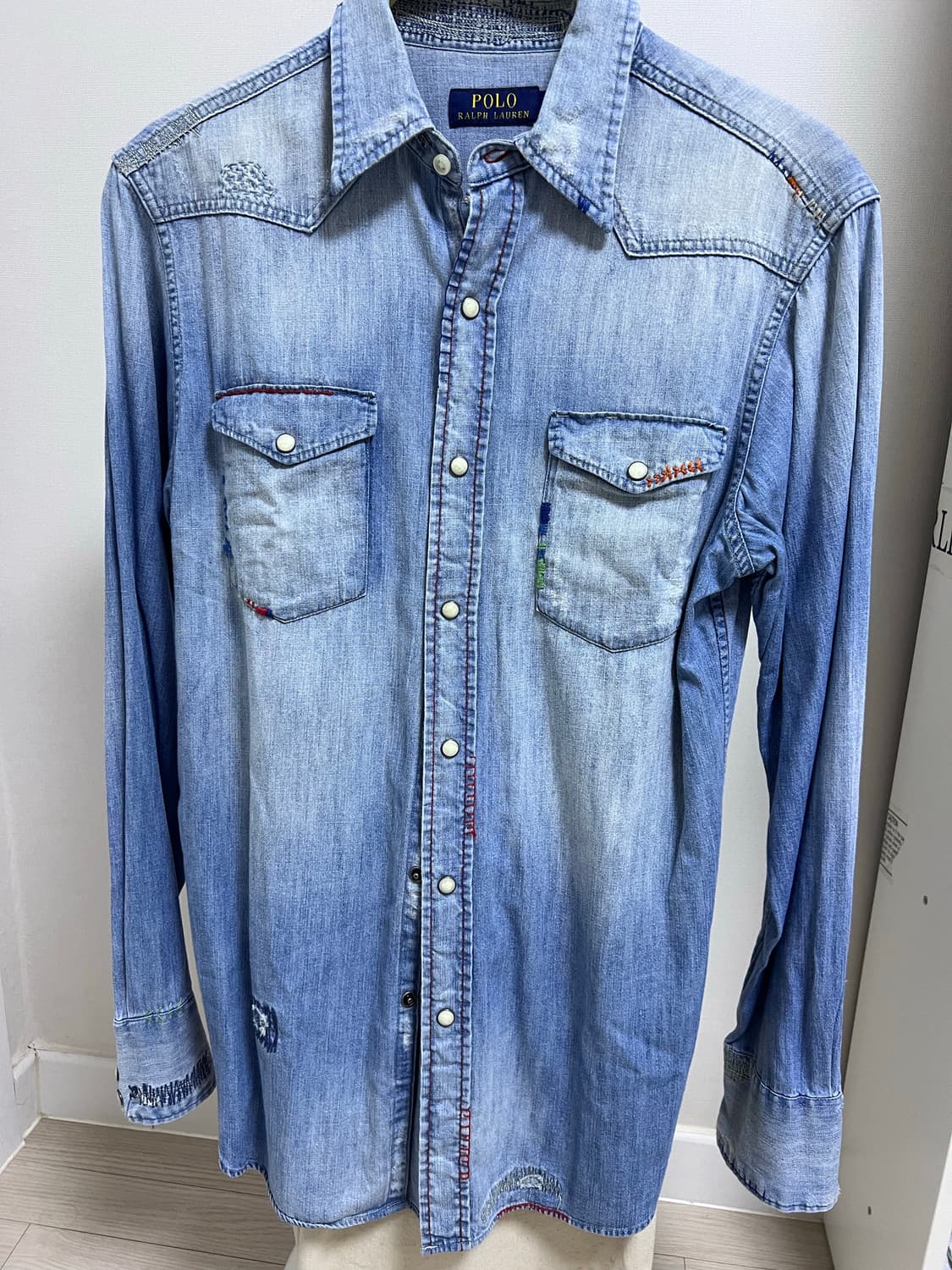 폴로 랄프로렌 자수 웨스턴셔츠 S 상품이미지1