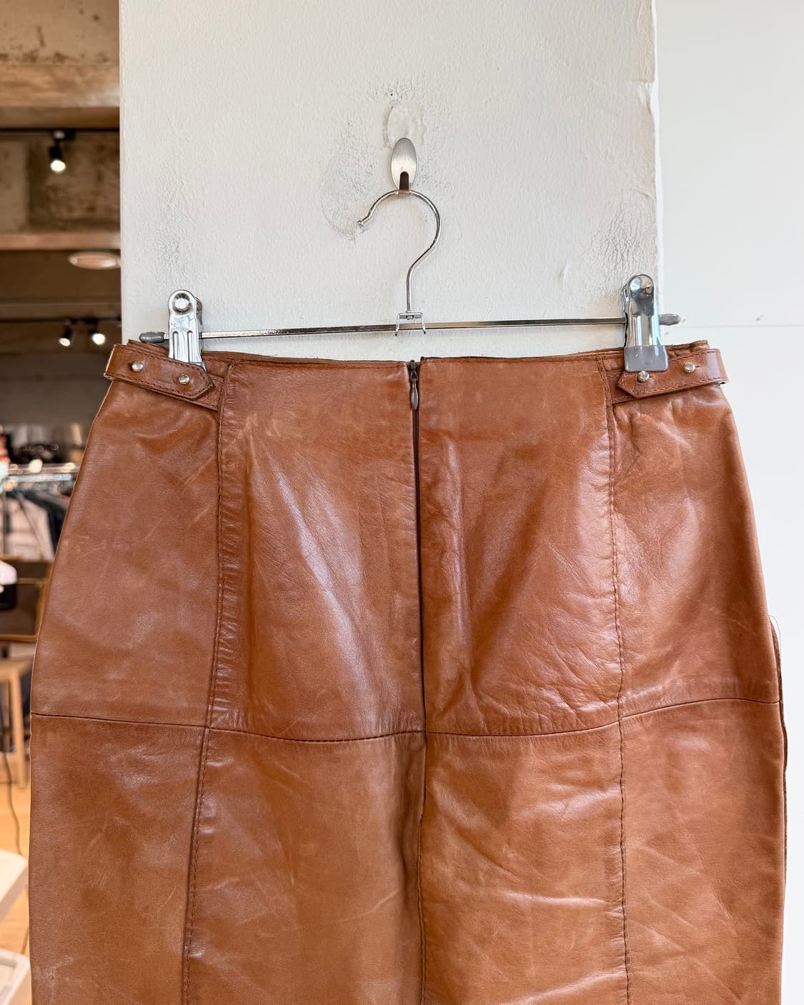 잔프랑코 페레 브라운 레더 미니스커트  상품이미지6