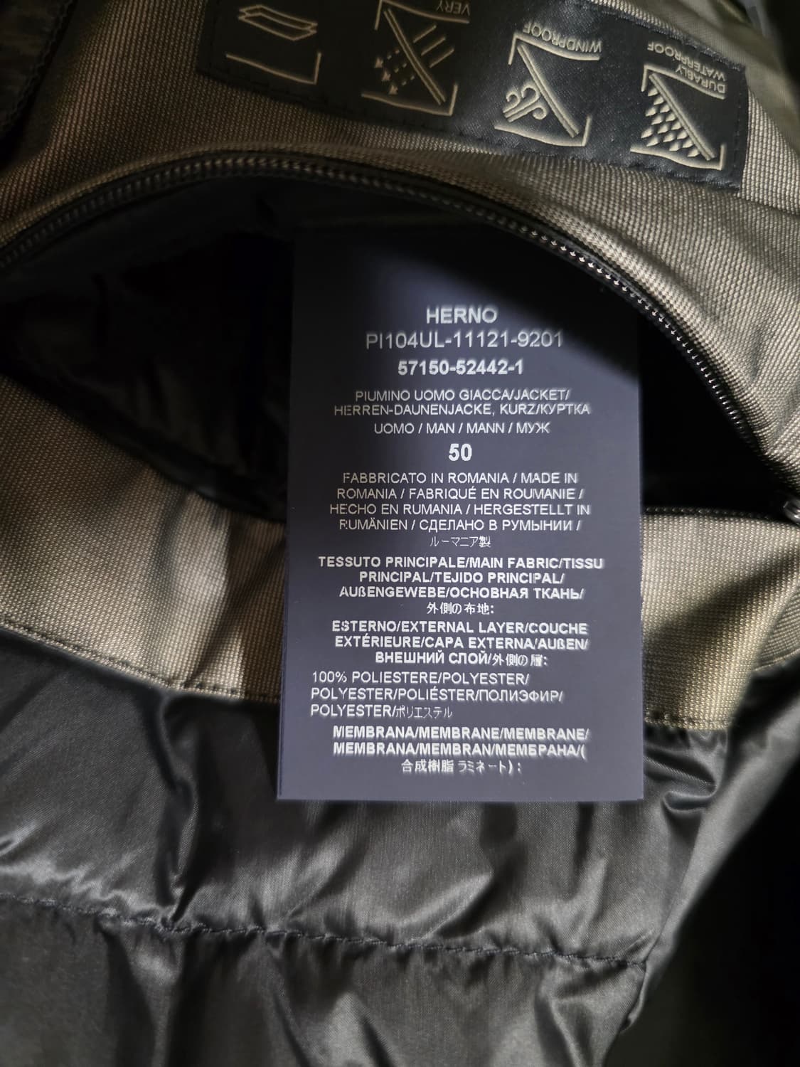 에르노 라미나르 고어텍스 구스패딩자켓 50사이즈 미사용품 상품이미지9