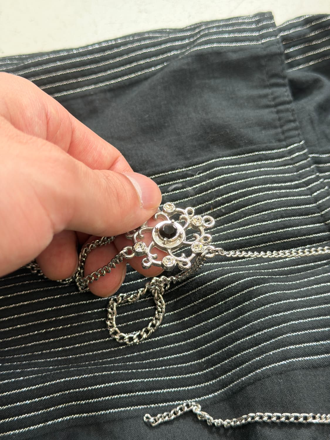 베르사체 진스 꾸뛰르 스트라이프 팬츠 상품이미지3