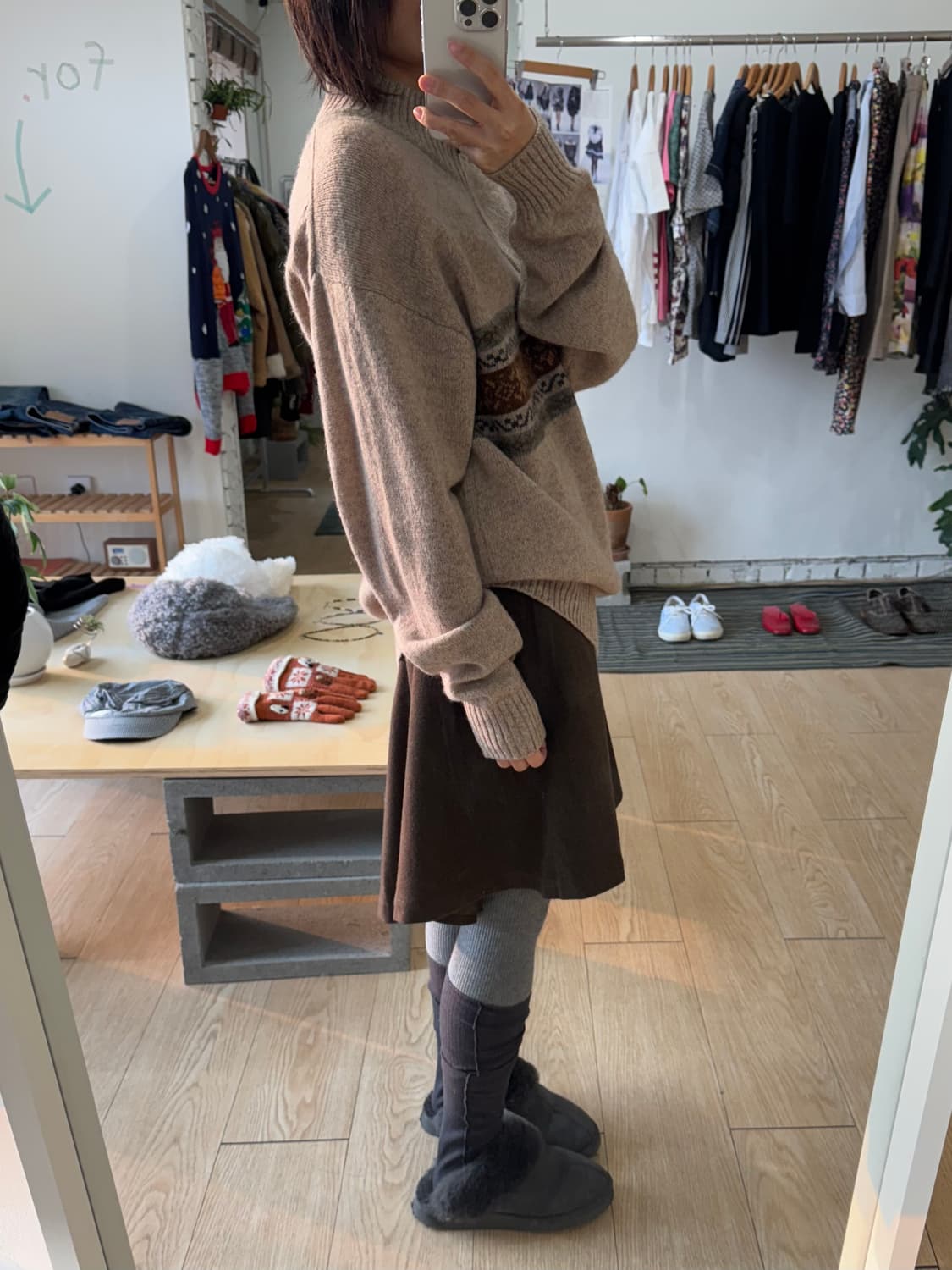 Vintage nordic knit zip-up 상품이미지2