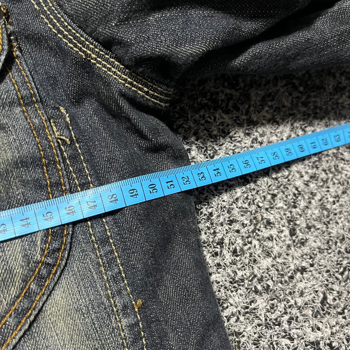 빈티지 데님 자켓 레더 카라 상품이미지8