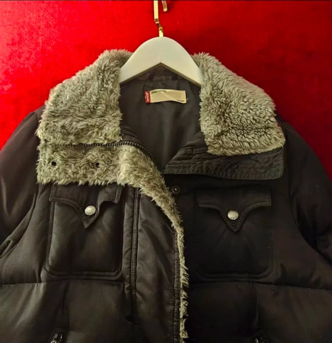 리바이스(Levis) 올드스쿨 카라넥 퍼 오리털 패딩 점퍼 상품이미지7