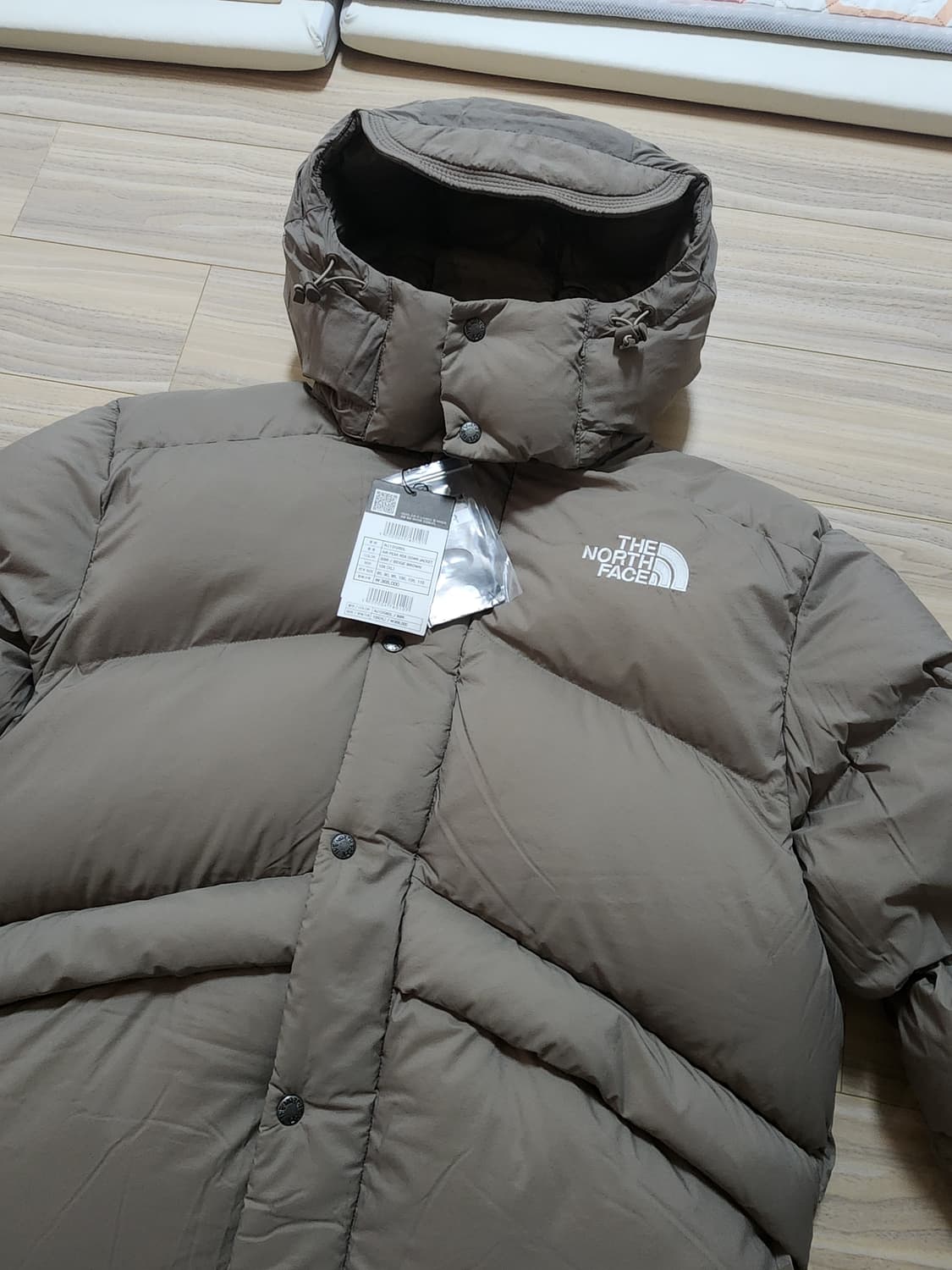 노스페이스에어피크다운점퍼패딩xl베이지브라운 상품이미지3