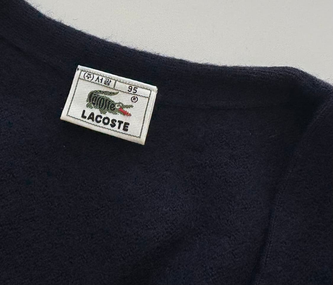 라코스테 네이비 크롭 가디건 상품이미지2