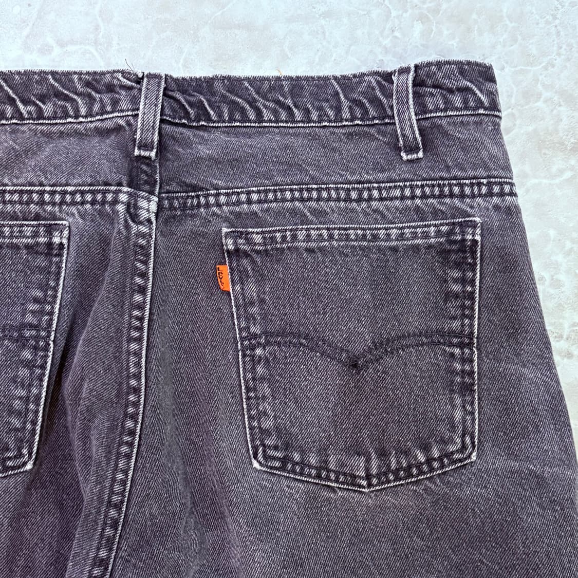 [38/32] USA 🇺🇸 리바이스 505 오렌지 탭 흑청 블랙 상품이미지6