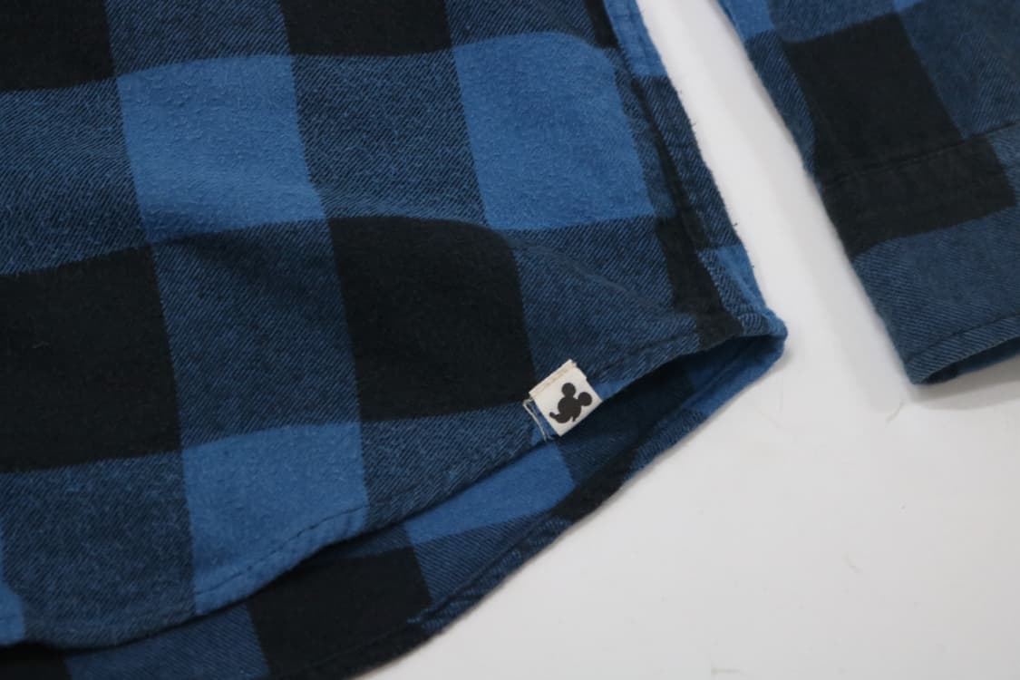 에드윈(EDWIN) x 미키 마우스 빈티지 블루 버팔로 체크 남방 (S) 상품이미지5