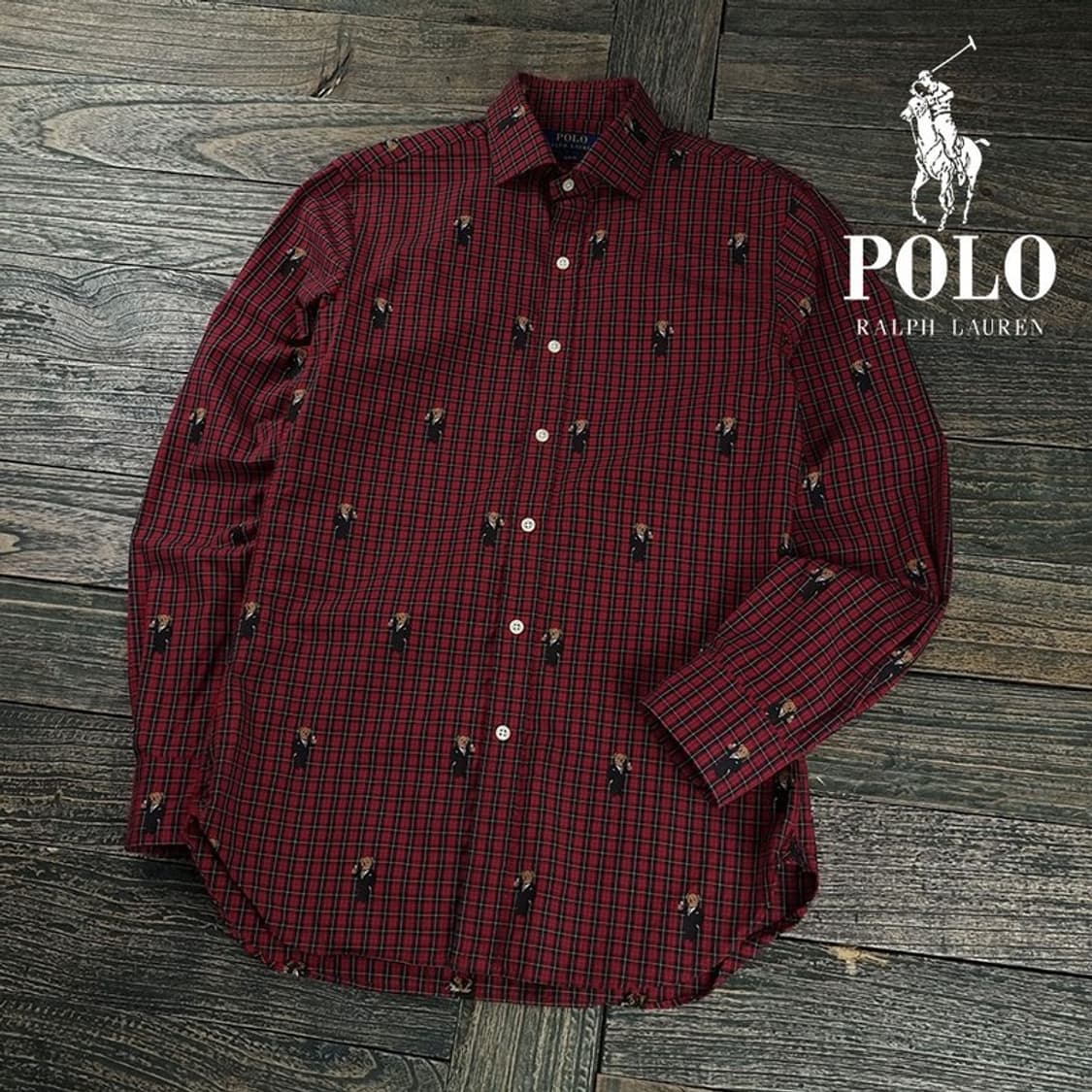 [폴로 랄프로렌] 폴로 베어 체크 셔츠 M19245 상품이미지1