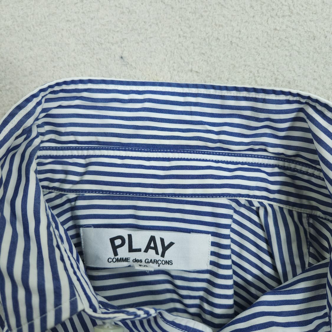 꼼데가르송 스트라이프 셔츠 M 국문택 상품이미지4