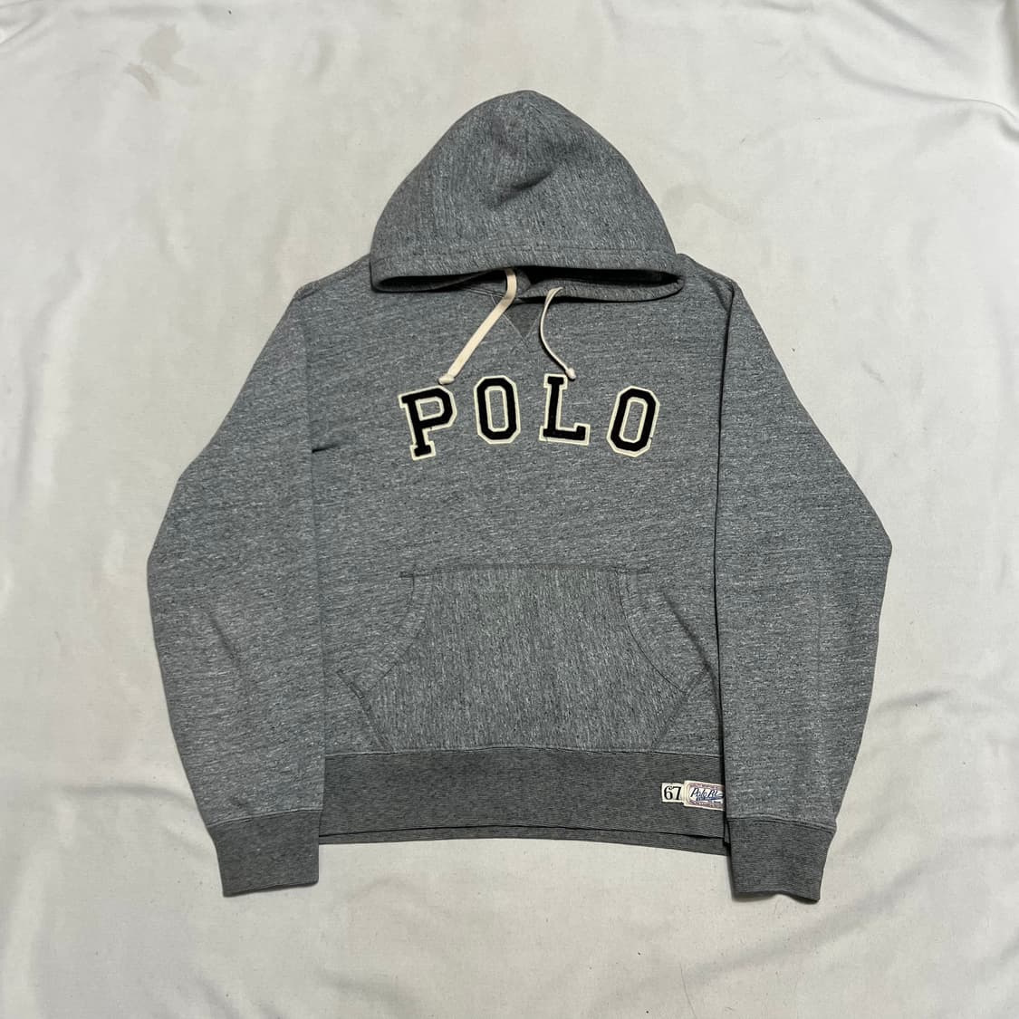 L 폴로랄프로렌 자수 로고 그레이 후드티 상품이미지2