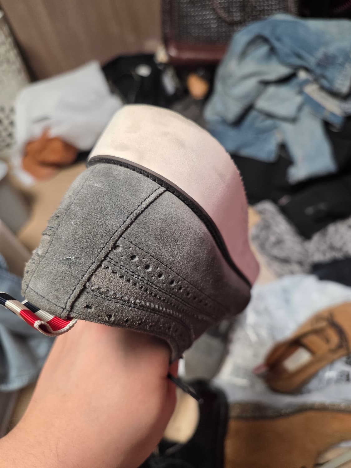 (영국산) 톰브라운 그레이 스웨이드 윙팁 상품이미지4