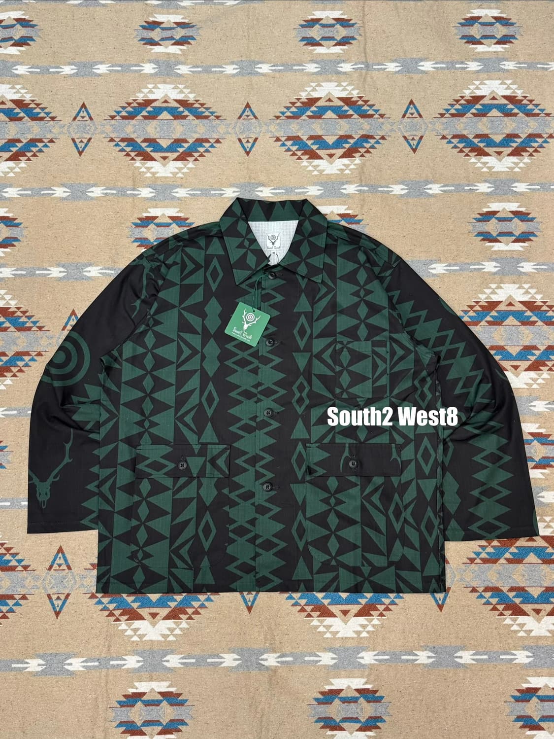 [M][100] 남이서팔 립스탑 헌팅 자켓 블랙  상품이미지1