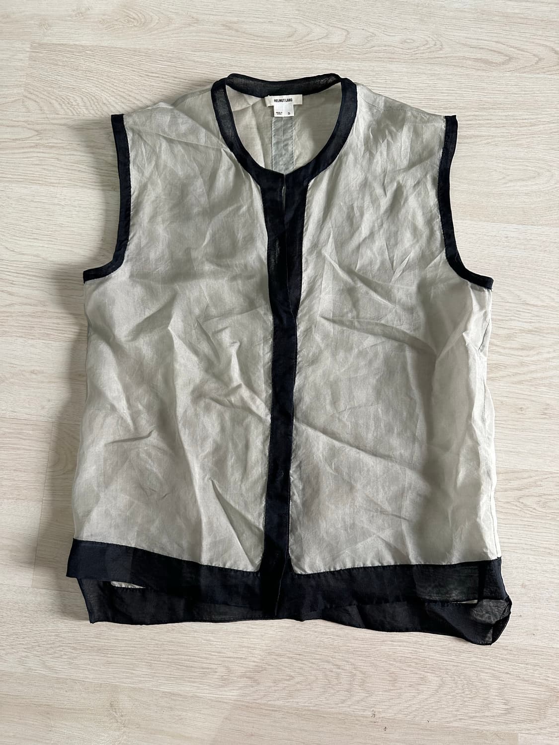 헬무트랭 (helmut lang) 시스루 슬리브리스 탑 상품이미지1