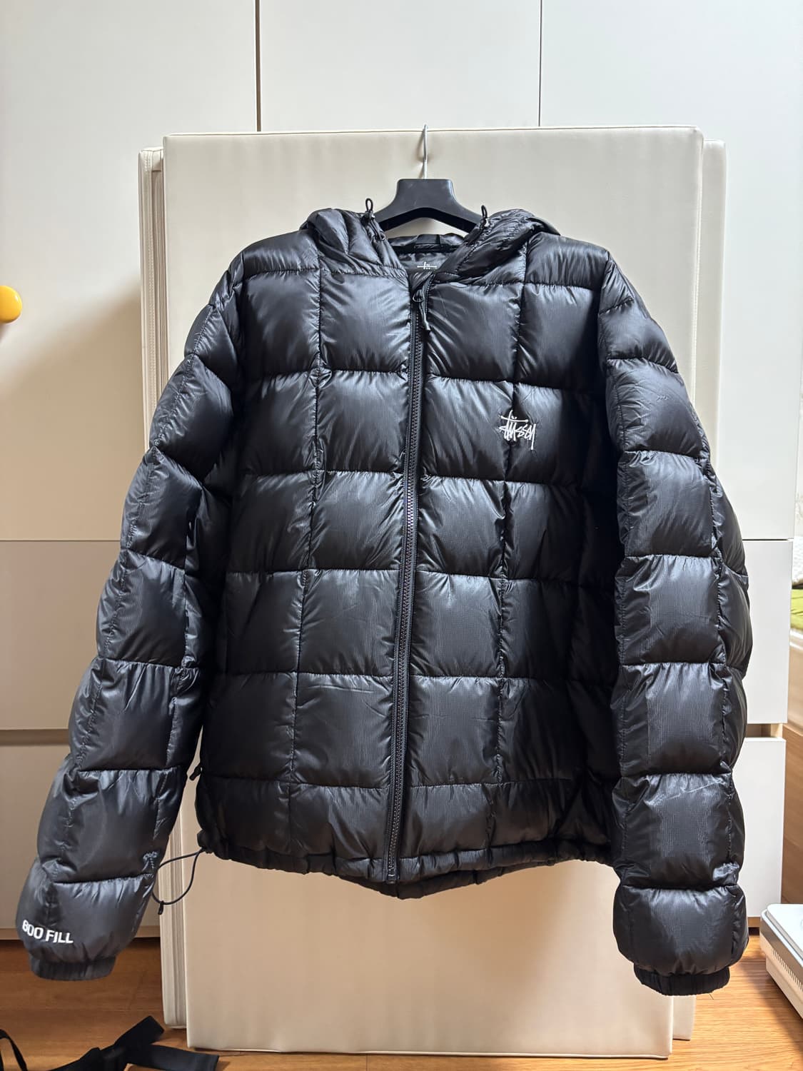 스투시 미드웨이트 후드 푸퍼 블랙 상품이미지3