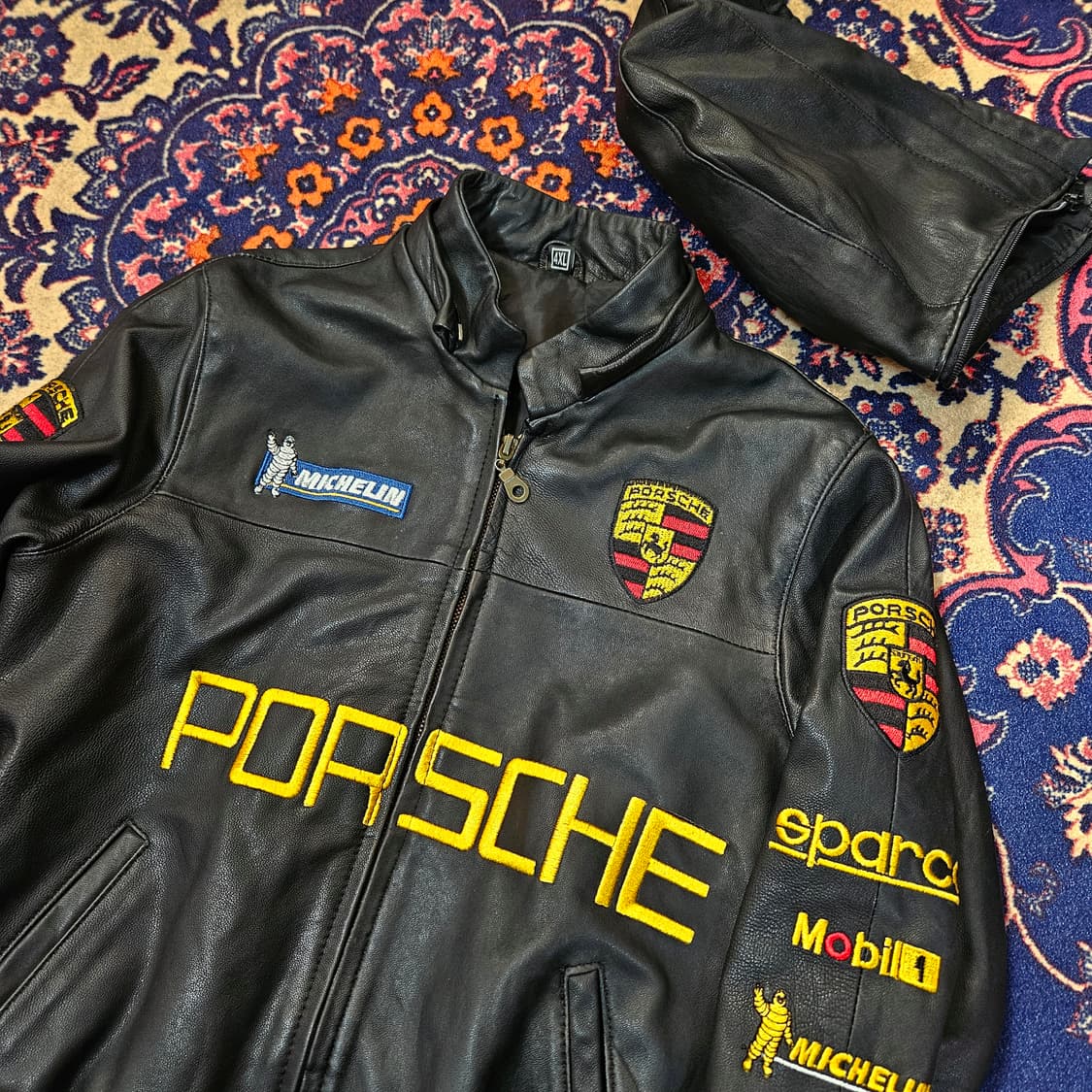 양가죽 포르쉐 패치드 양가죽 후드 자켓 상품이미지2