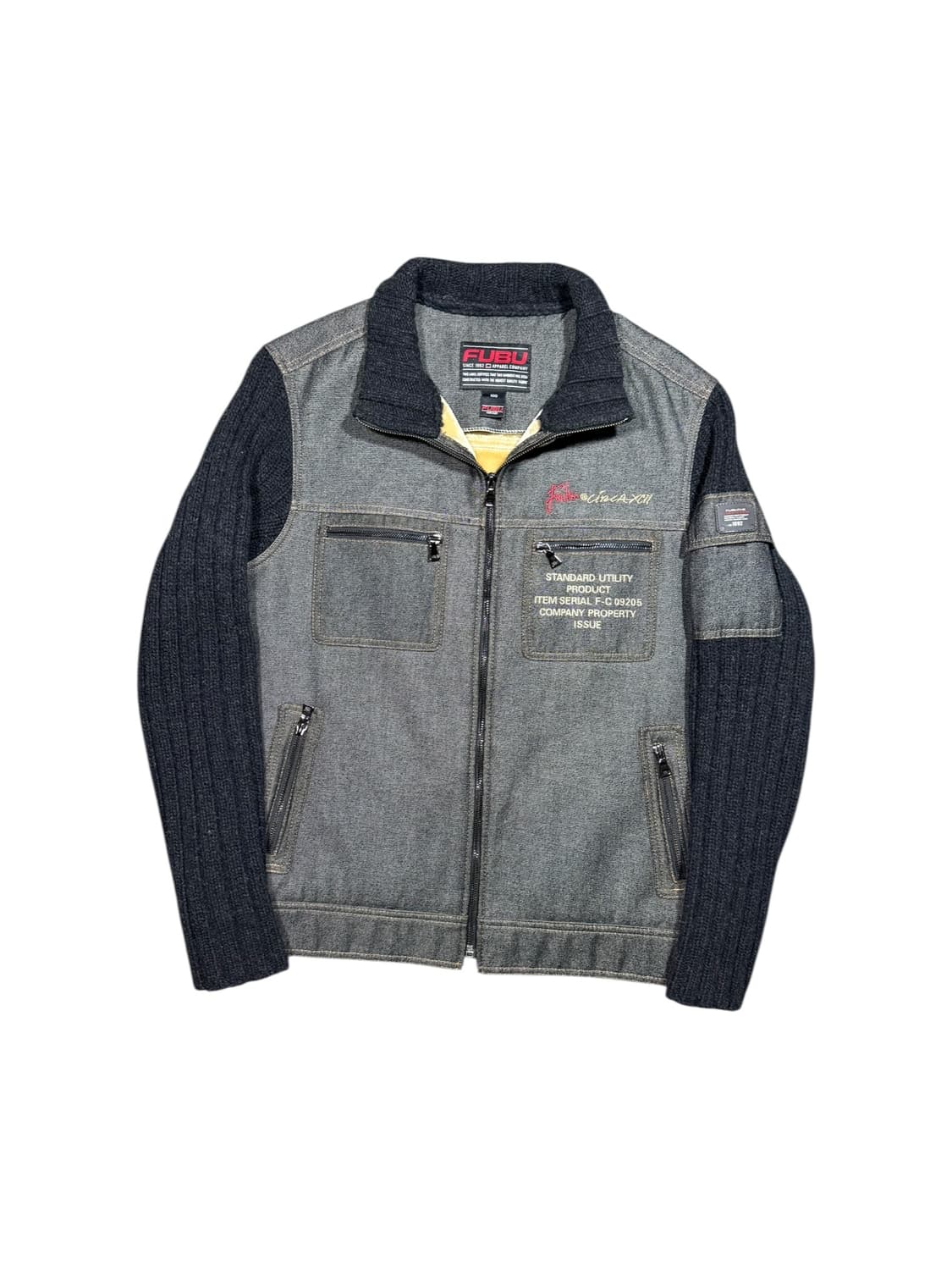 Fubu 푸부 데님 니트 집업 상품이미지1