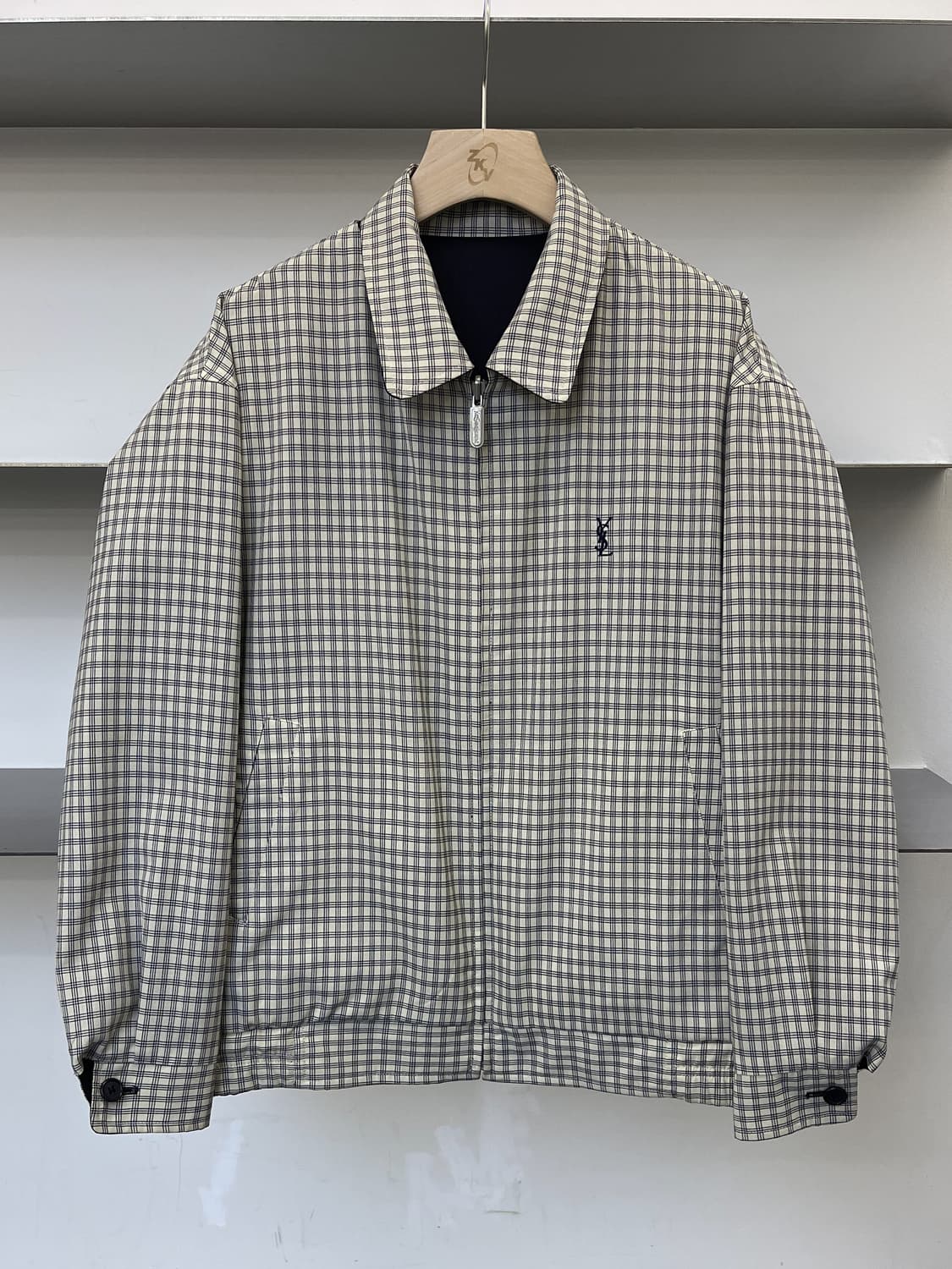 입생로랑 90s ysl 로고 리버시블 자켓 상품이미지5