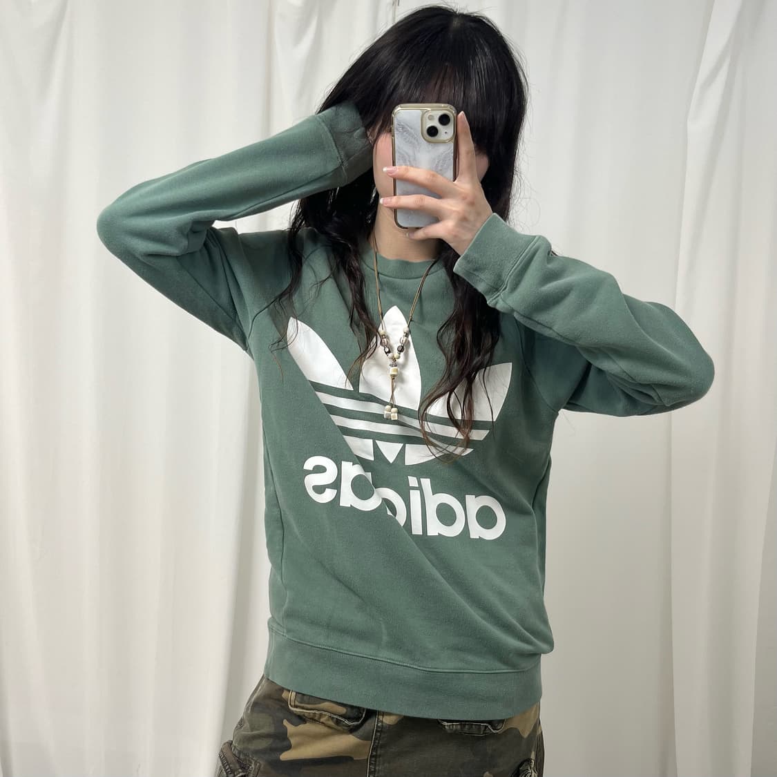 Adidas mint trefoil sweatshirt 상품이미지2