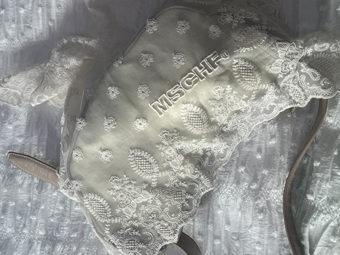 미스치프 19ss 레이스 자수 미니 스카프 상품이미지8