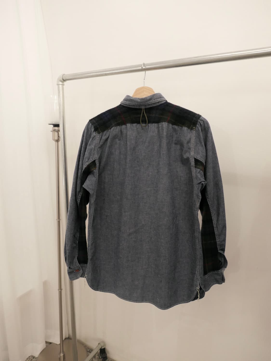 준야 와타나베 체크 패치 데님 셔츠 상품이미지4