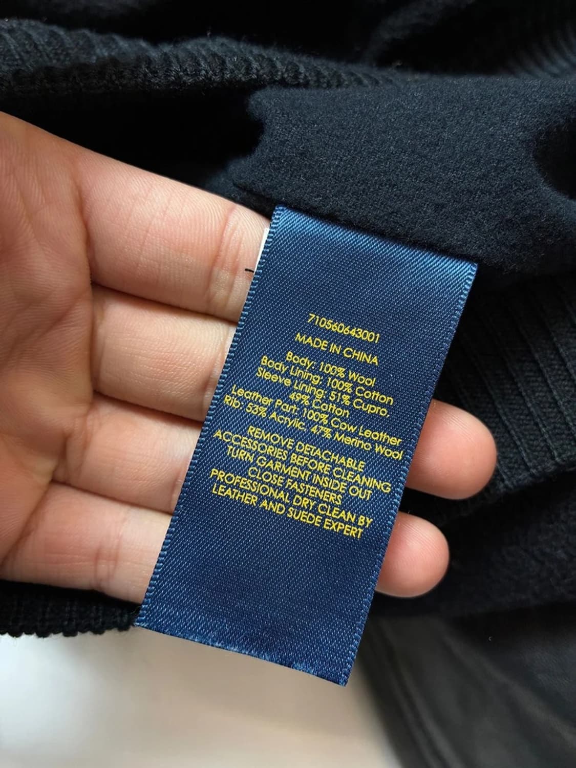 폴로 랄프로렌 아이코닉 레터맨 레더 스타디움 자켓 PN8413 상품이미지7