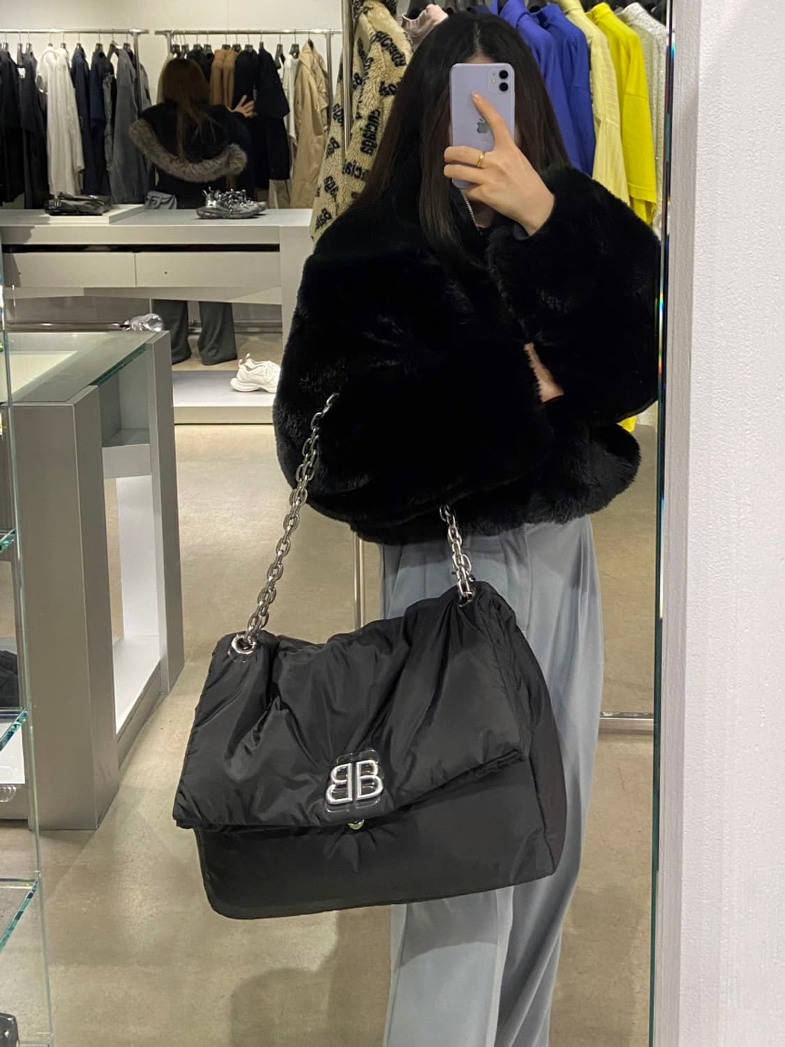 발렌시아가 모나코 나일론 라지 체인백 상품이미지2