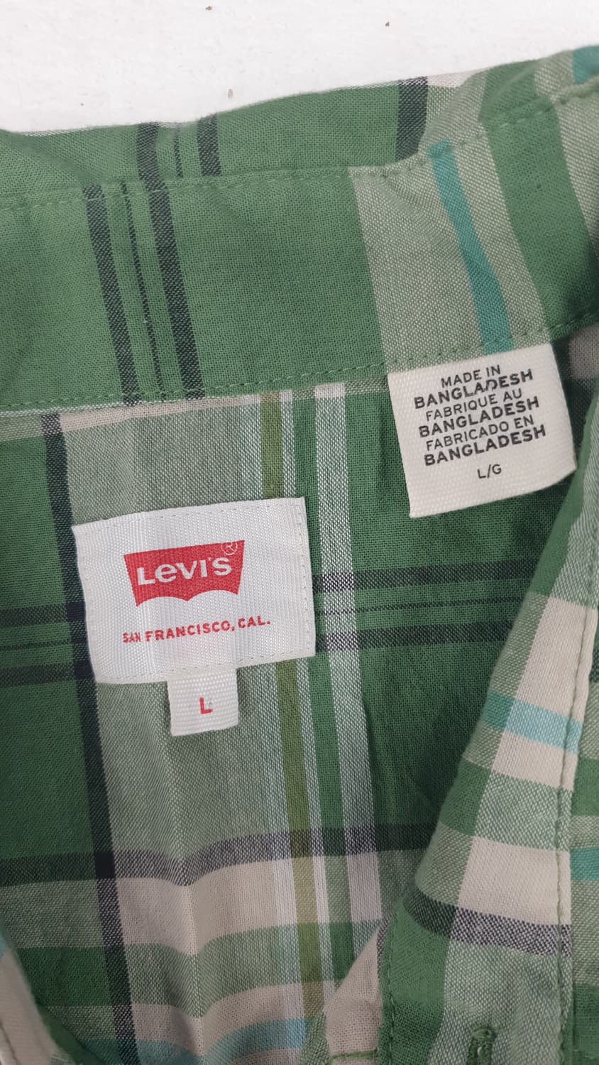 리바이스 웨스턴 체크 반팔 셔츠 L 상품이미지3