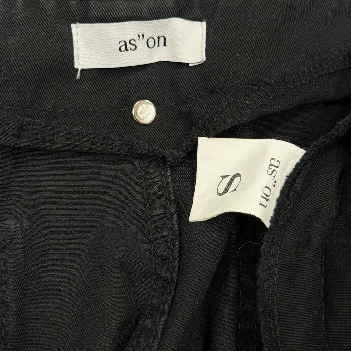 ASON 애즈온 카고팬츠 바지 블랙 S 상품이미지4