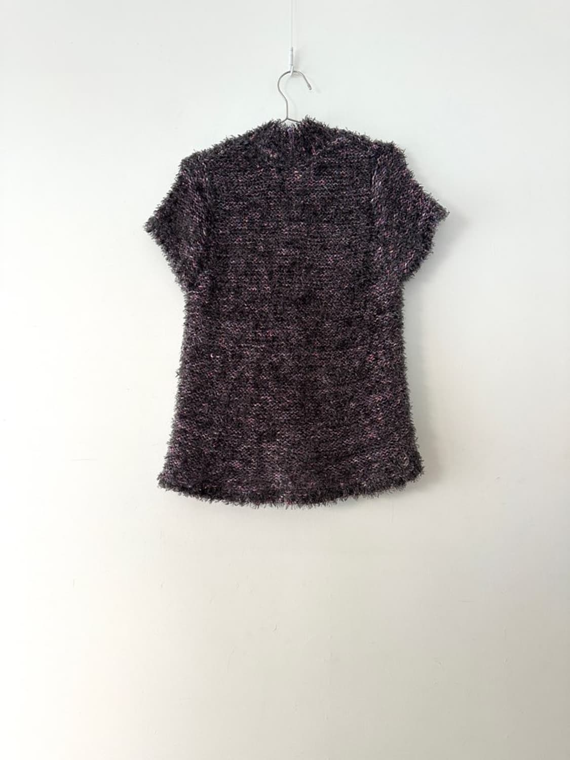 Color mix boucle button half cardigan  상품이미지3