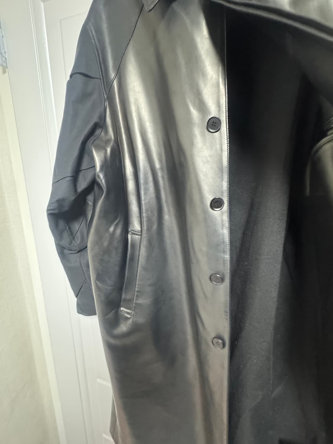 오리가미 코트(synthetic leather) - 1SIZEPU레더버전 상품이미지5