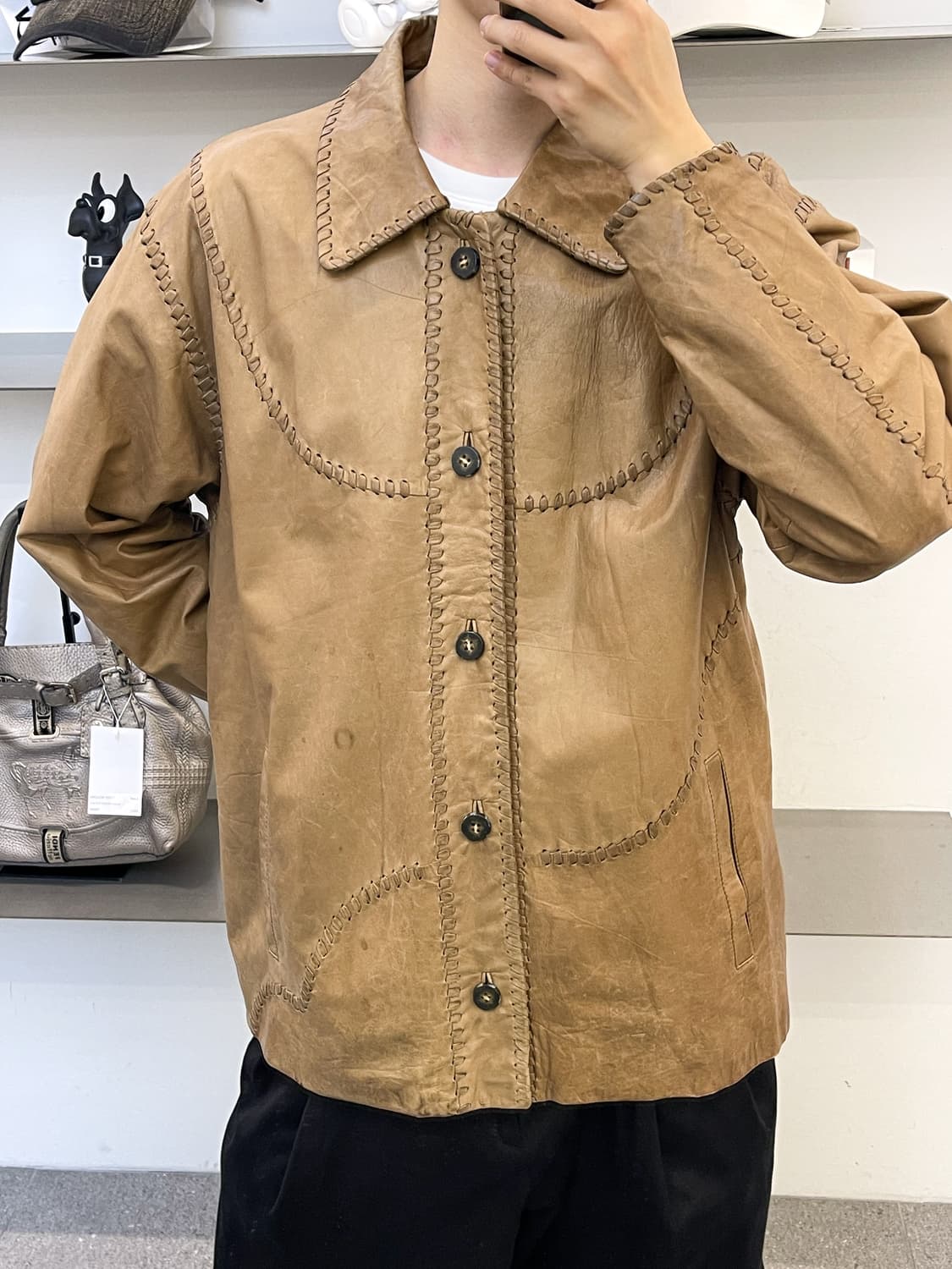 Pioneer Wear 노츠 레더 버튼 자켓 상품이미지1