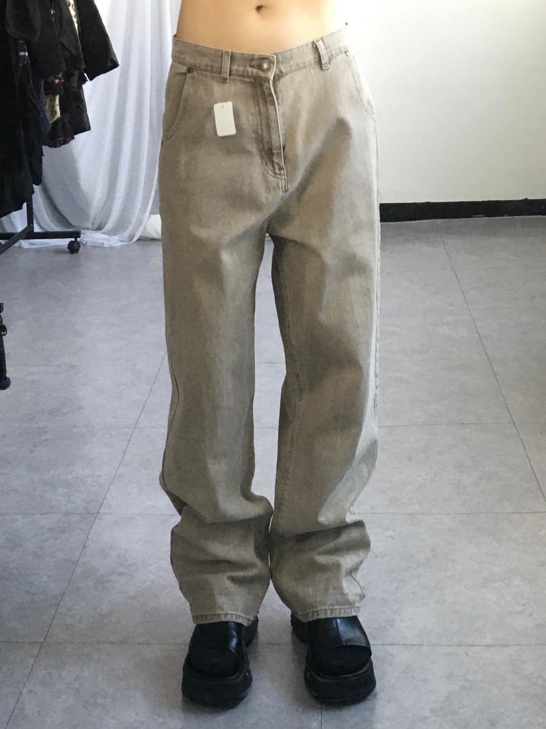 Back lace up point washing pants 상품이미지9