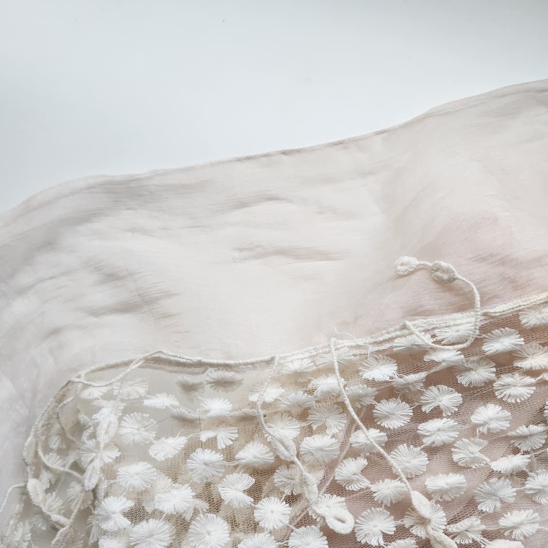 크림톤 플라워 레이스 스카프 상품이미지5