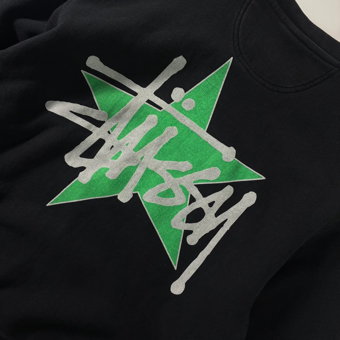Stussy  스투시 스타 크루 피그먼트 다이트 블랙 맨투맨 상품이미지2