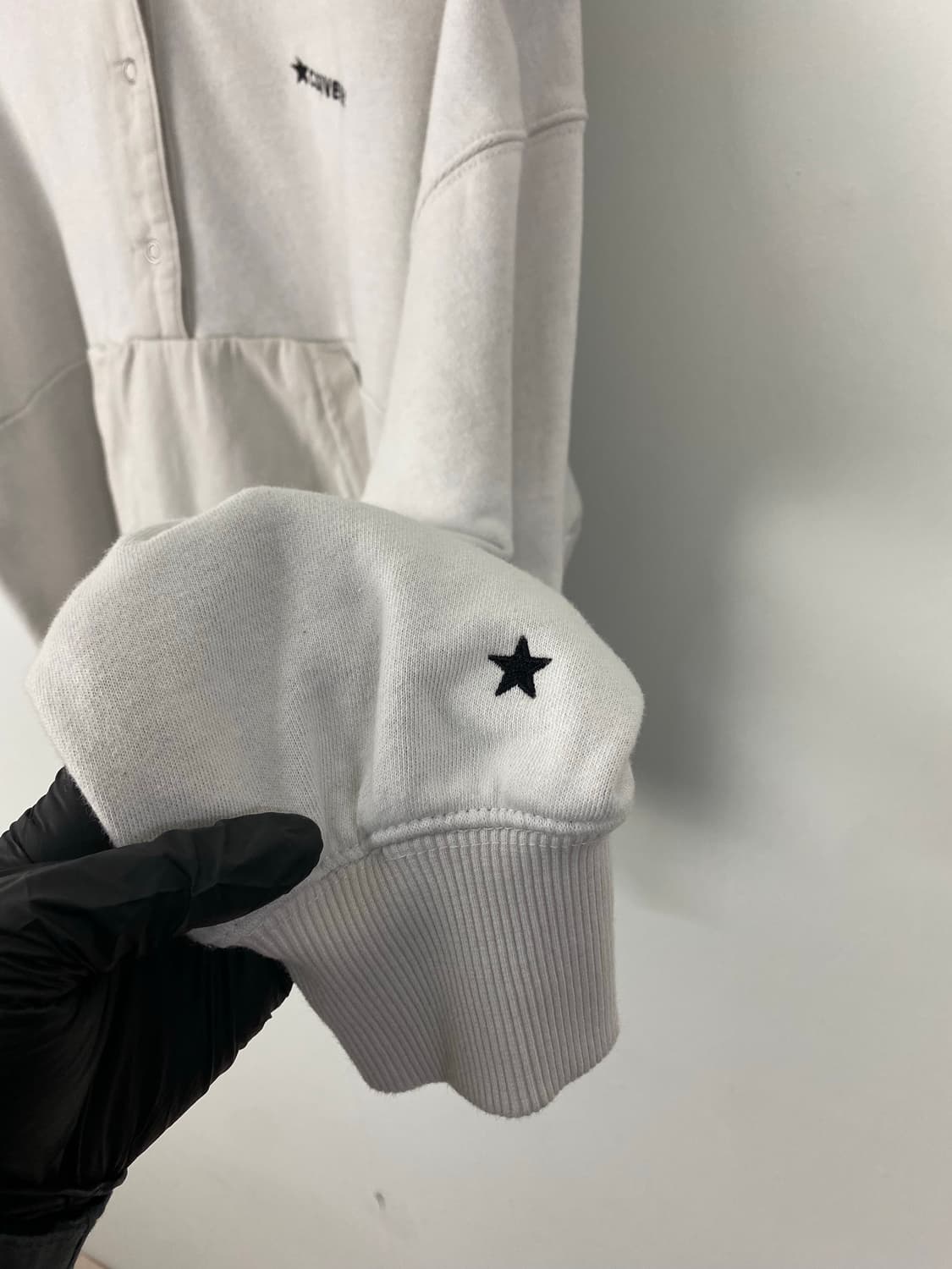 컨버스 재팬 하프집업 크롭 후드티 L <674> 상품이미지3