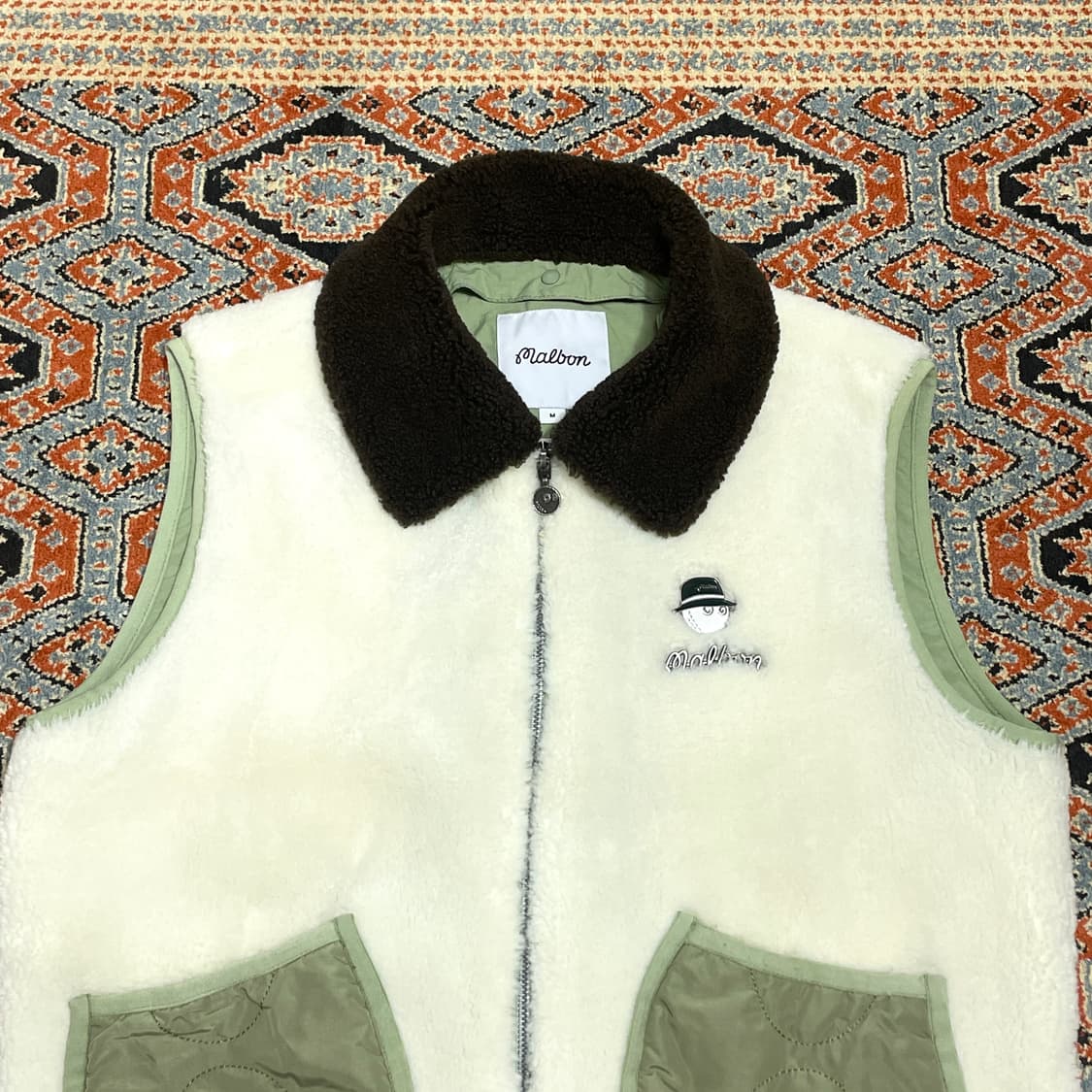 말본 아이보리 골프 플리스 조끼 남성M 상품이미지2