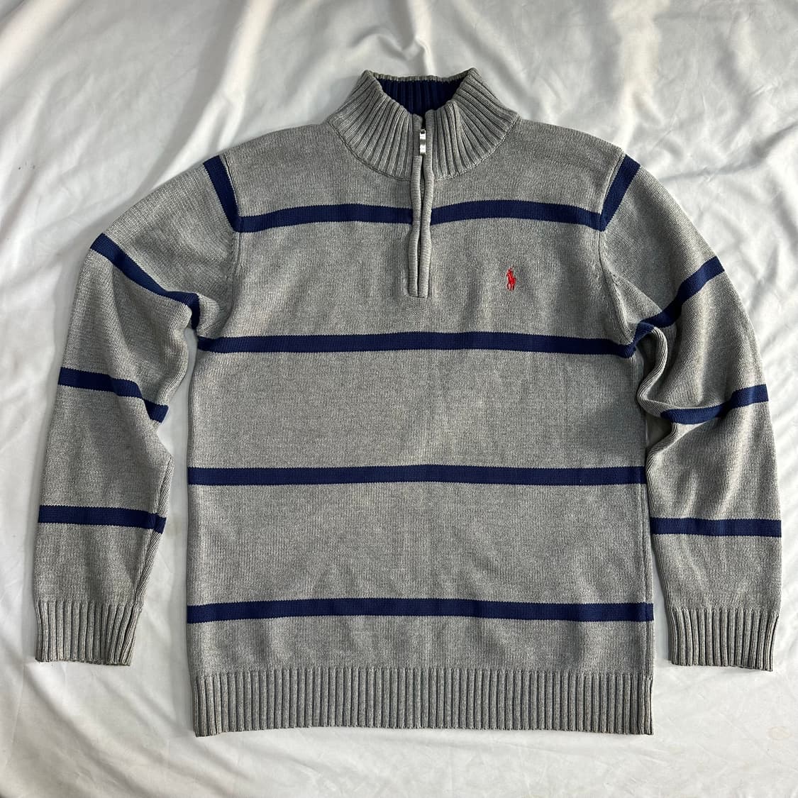 폴로 코튼 반집업 니트 상품이미지5