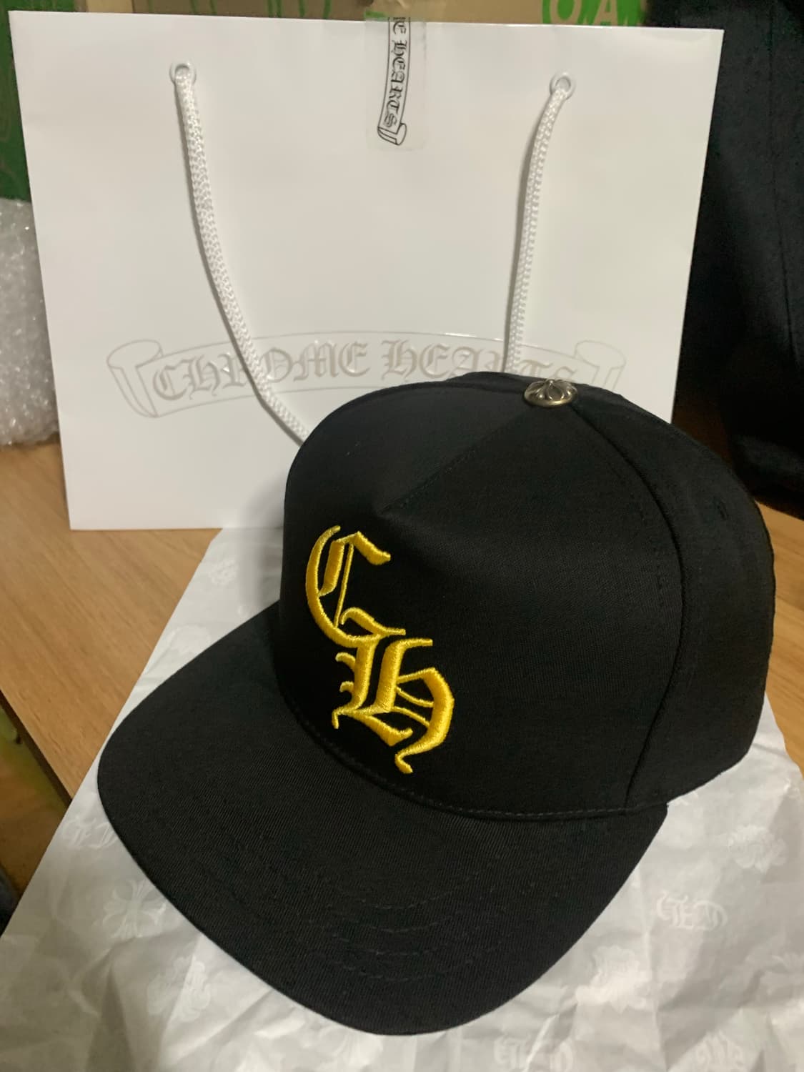 크롬하츠 CH 블랙 옐로우 모자 상품이미지1