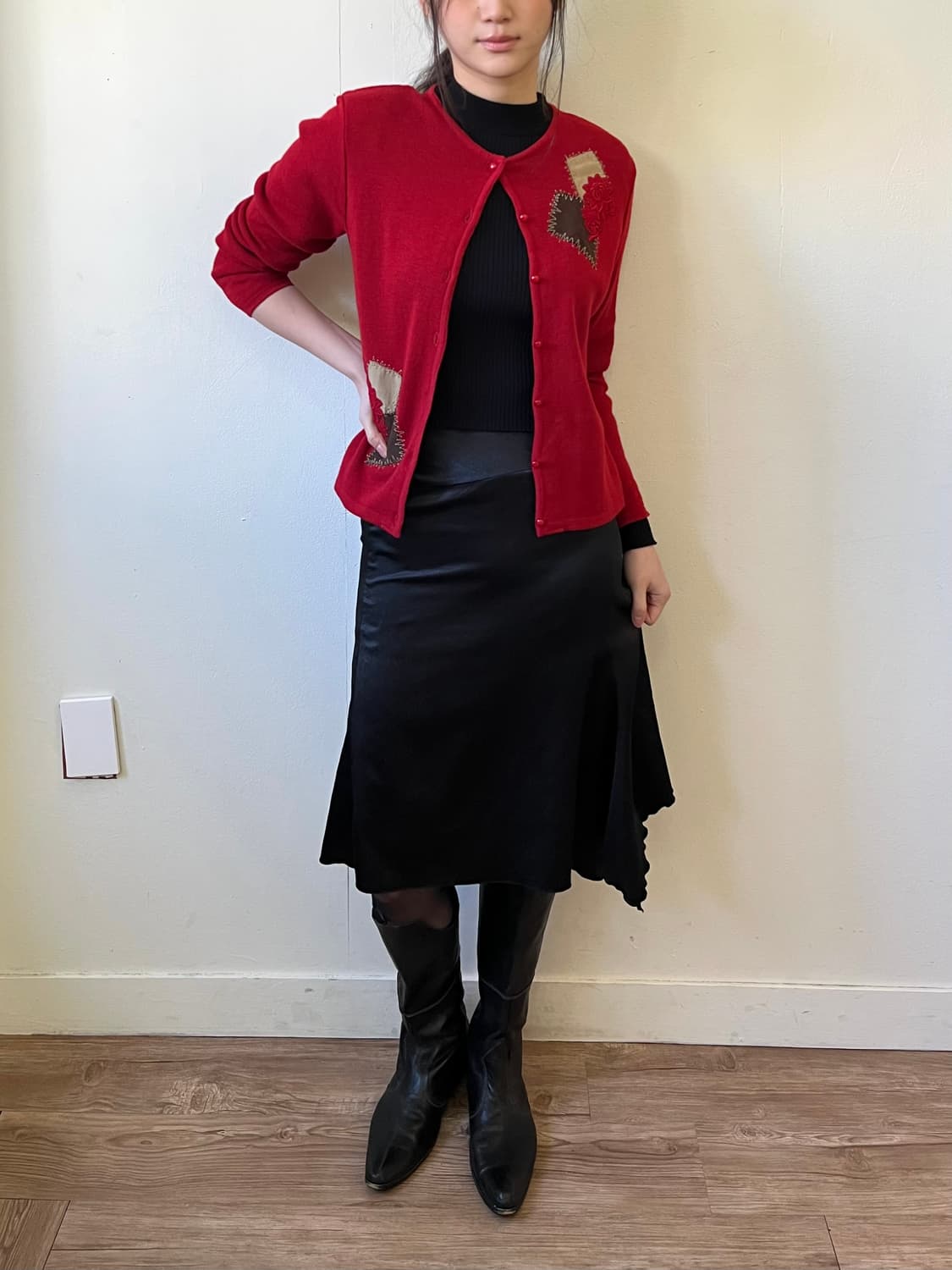 BROQiaea 패치 가디건 상품이미지6